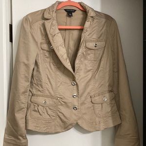 White House Black Market beige jacket size 12